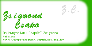 zsigmond csapo business card